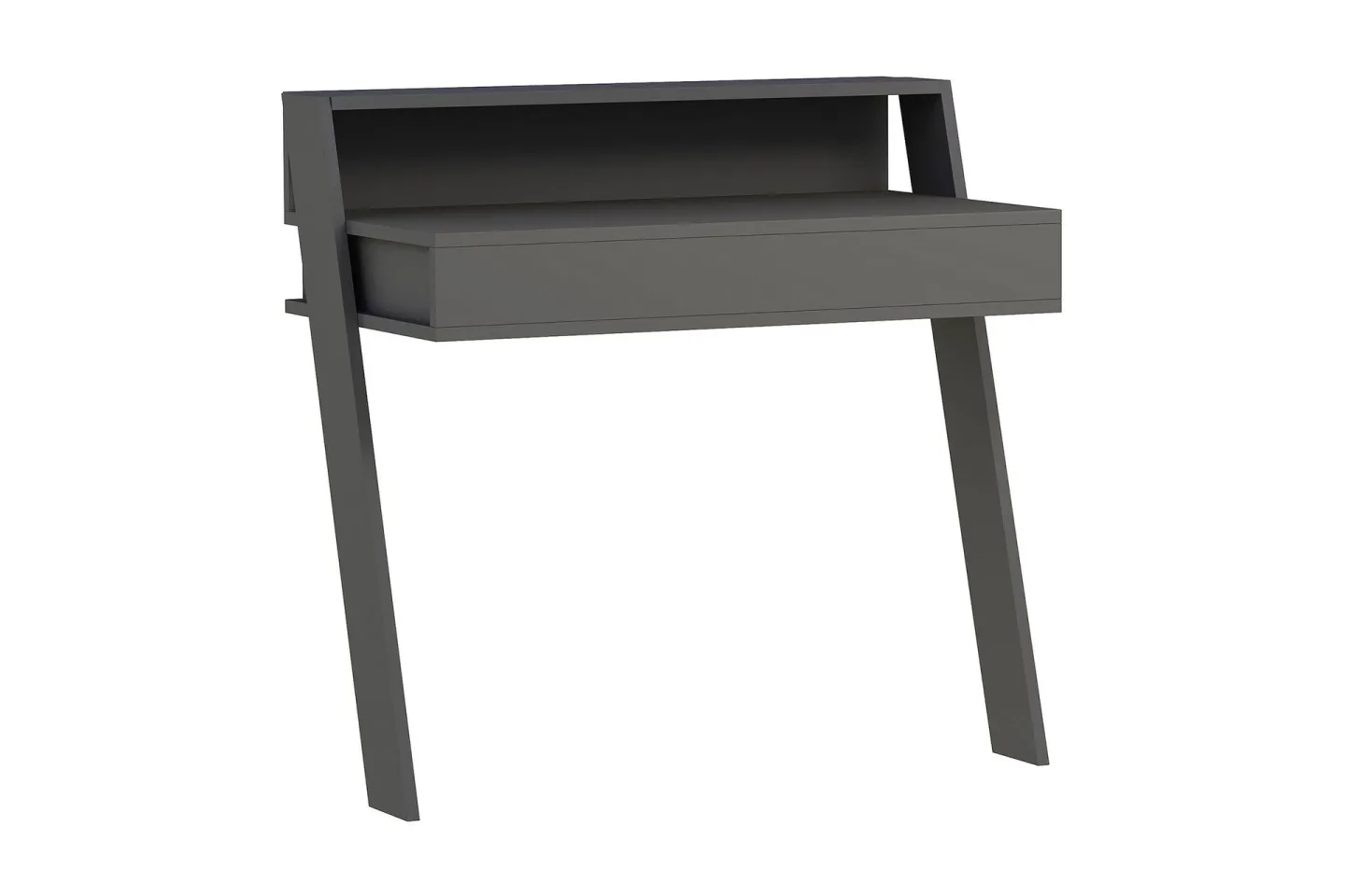 Skoved Skrivbord 94 cm med Förvaring Låda + Hylla - Grå