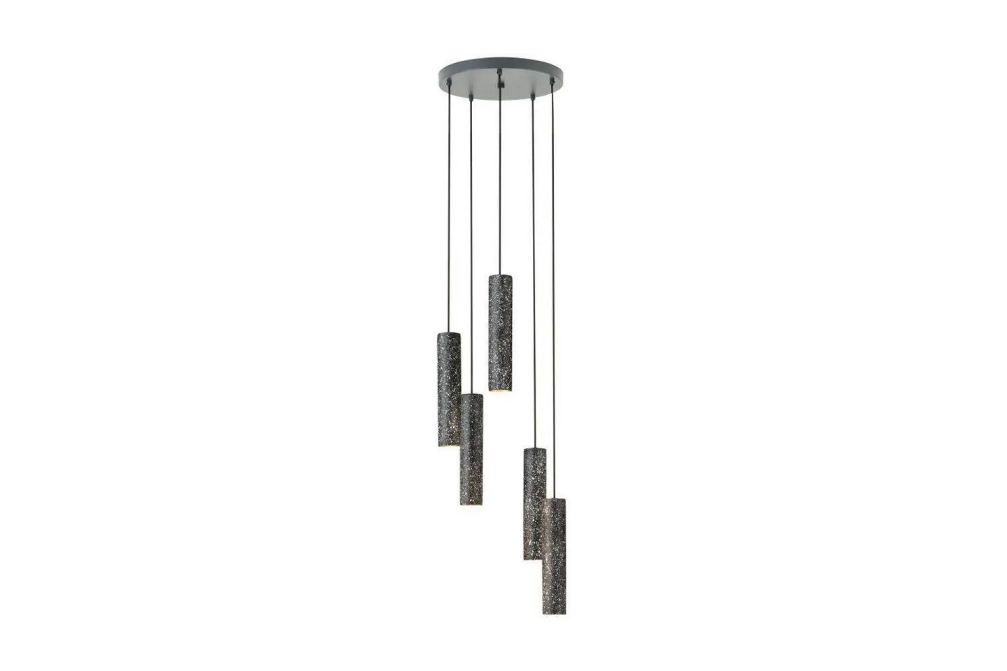 Takpendel Eglo Mentalona Antracit Terrazzo Rondell med 5 Lampor -