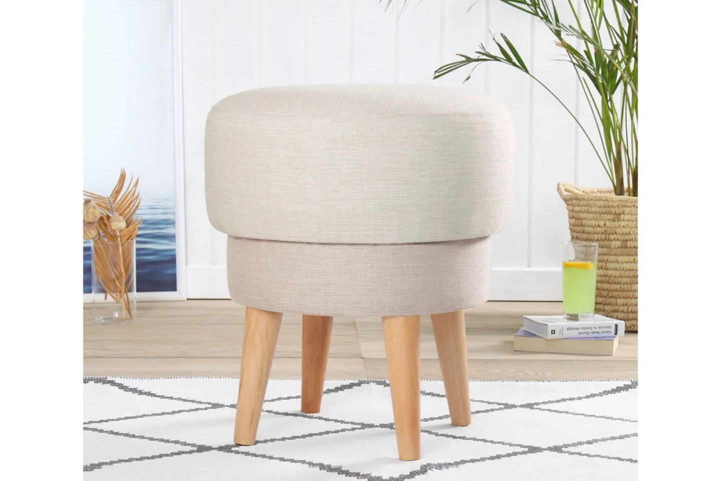 Giovas Sittpuff 47 cm - Cream