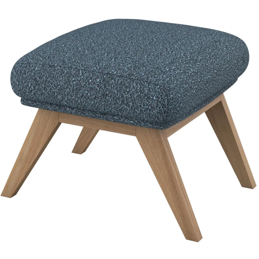 Hocker Halani stahlblau Stoff B 41 T 54 H 41 cm