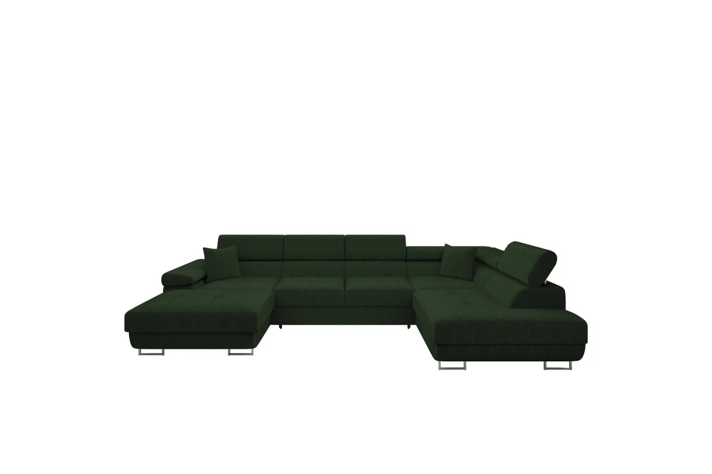 Gabina Soffa med Divan och Schäslong 4-sits - Grön