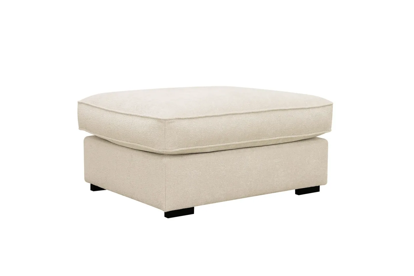 Rossita lyx Fotpall - Beige Chenille