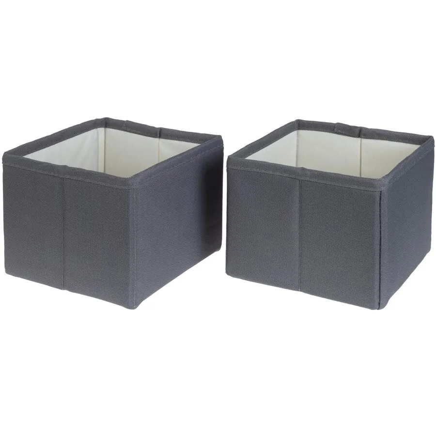 Aufbewahrungsbox COCON Grau Stoff B 14.5 H 12 cm