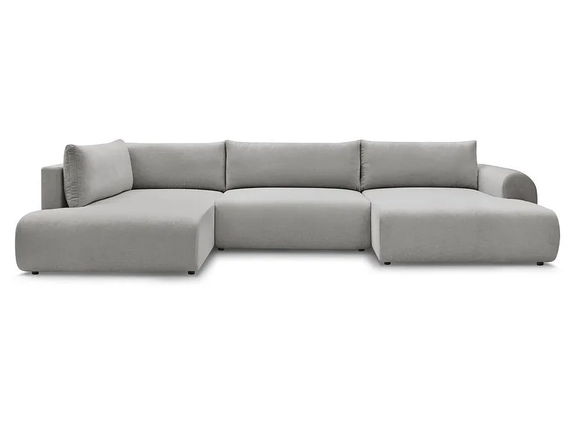 Wohnlandschaft BOBOCHIC LUCIEN Stoff hellgrau