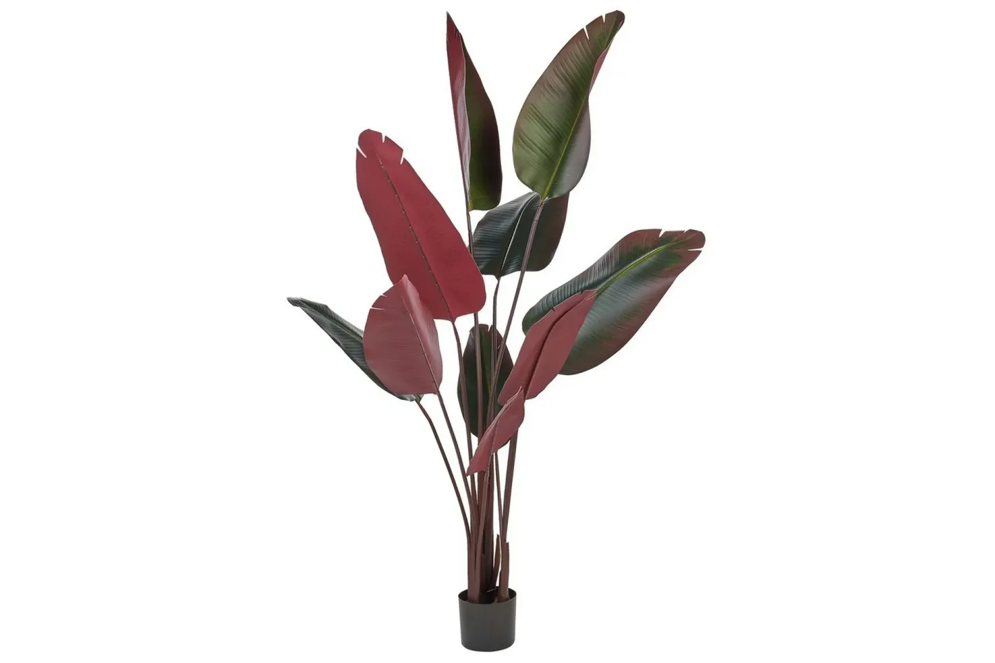 Konstgjord växt Banana Tree Grön/svart/röd, 95x95x170 cm - Grön/svart/röd, 95x95x170 cm