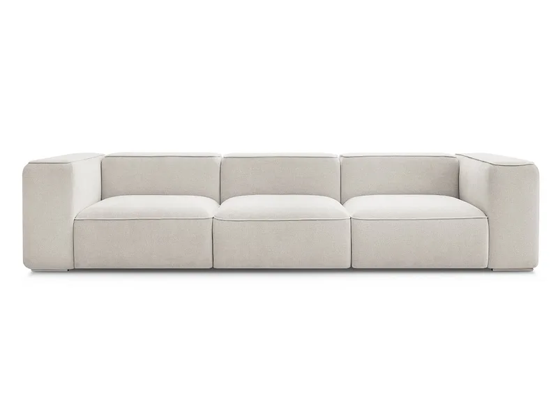 3er Sofa BOBOCHIC ZEPHYR Stoff mit Textur beige