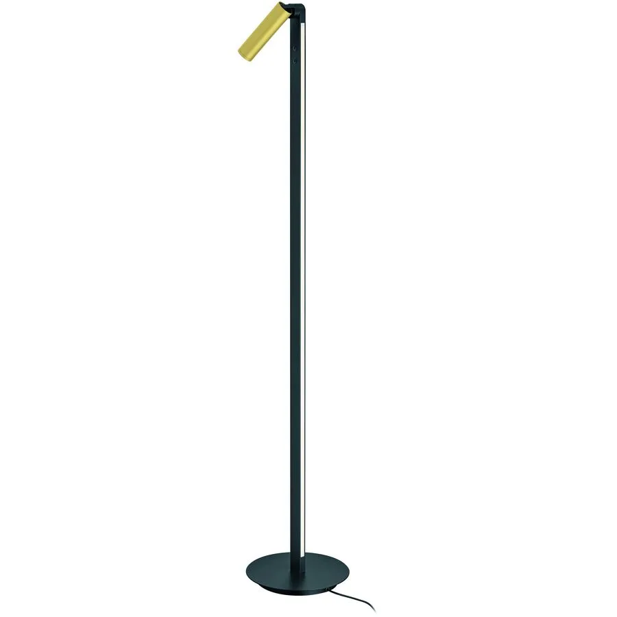 Designer-Steh/Leselampe rechts Bankamp Spot Messing matt dimmbar H 120 cm - LED - Lichtfarbe: Extra warmweiss - Material: Aluminium/Eisen/Acryl -