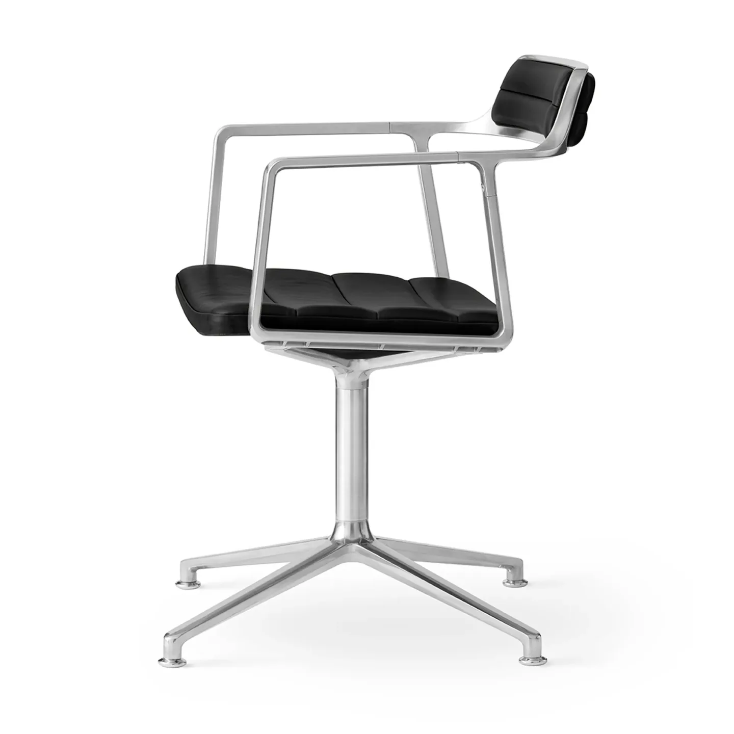 Vipp Vipp452 Swivel kontorsstol Pol. aluminium-black leather