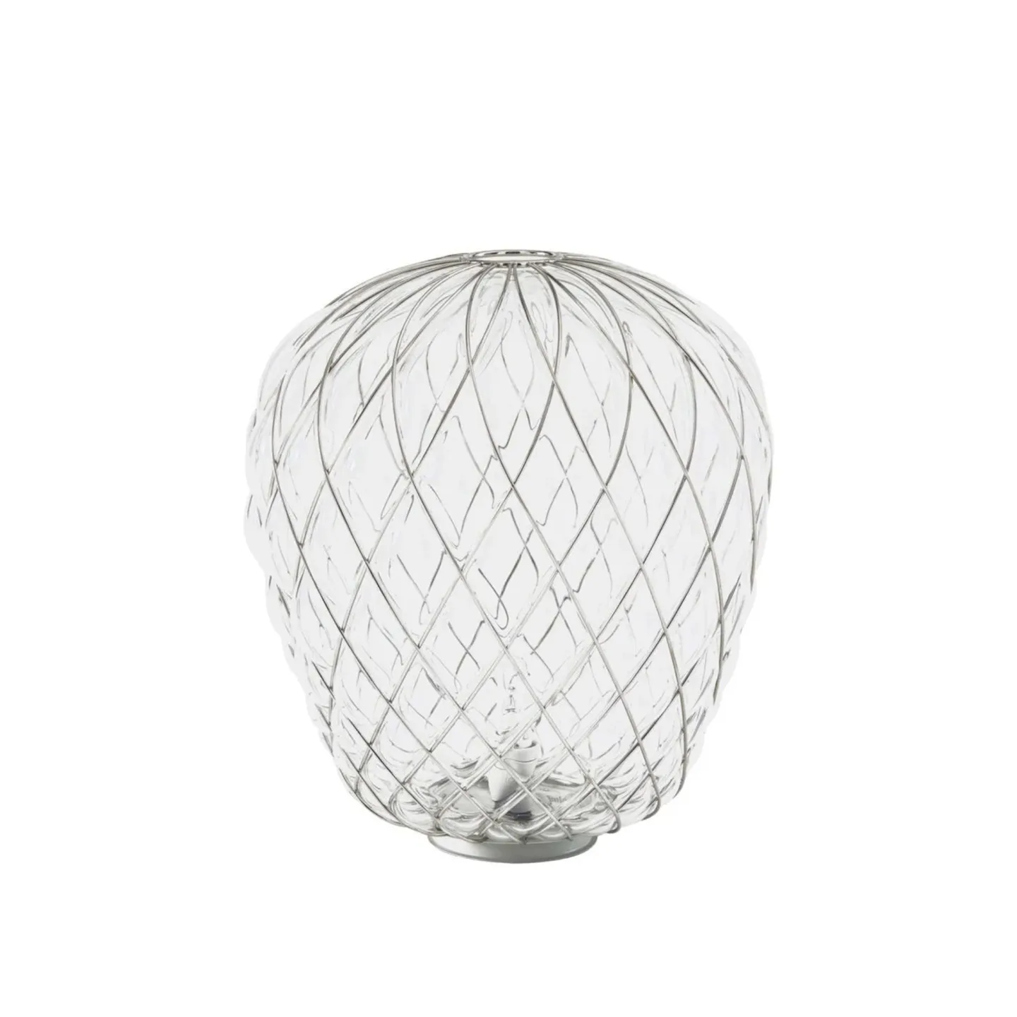 FontanaArte - Pinecone 4340 Table, Chrome cage/Transparent - Bordslampor - Paola Navone - Transparent