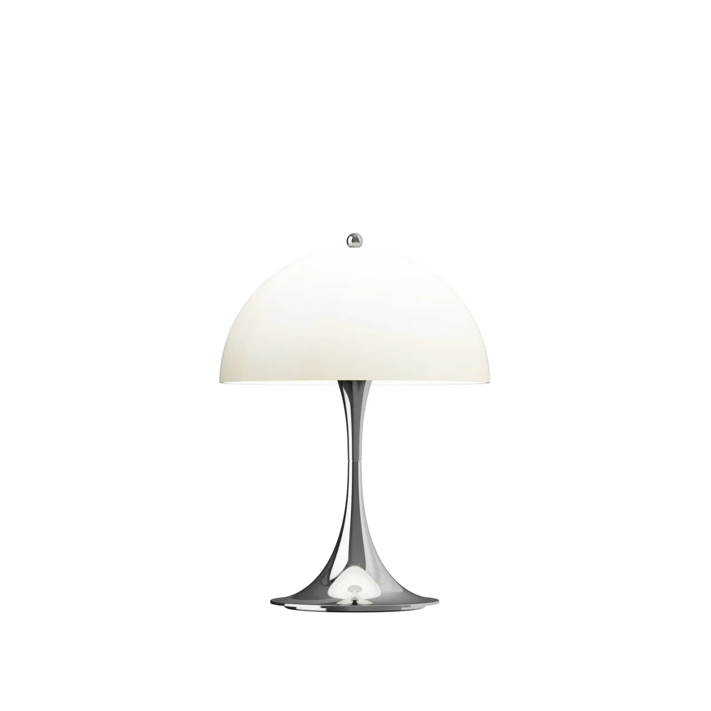 Panthella 250 portable bordlampe krom/beige - Louis Poulsen - Stue - Moderne - Plastik - Med skærm