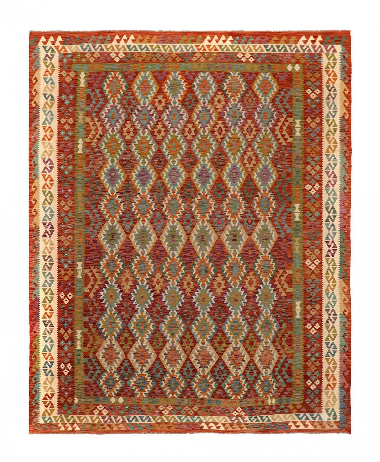 Orientalsk kelimteppe 392 x 313 cm (Størrelse: 392 x 313 cm)