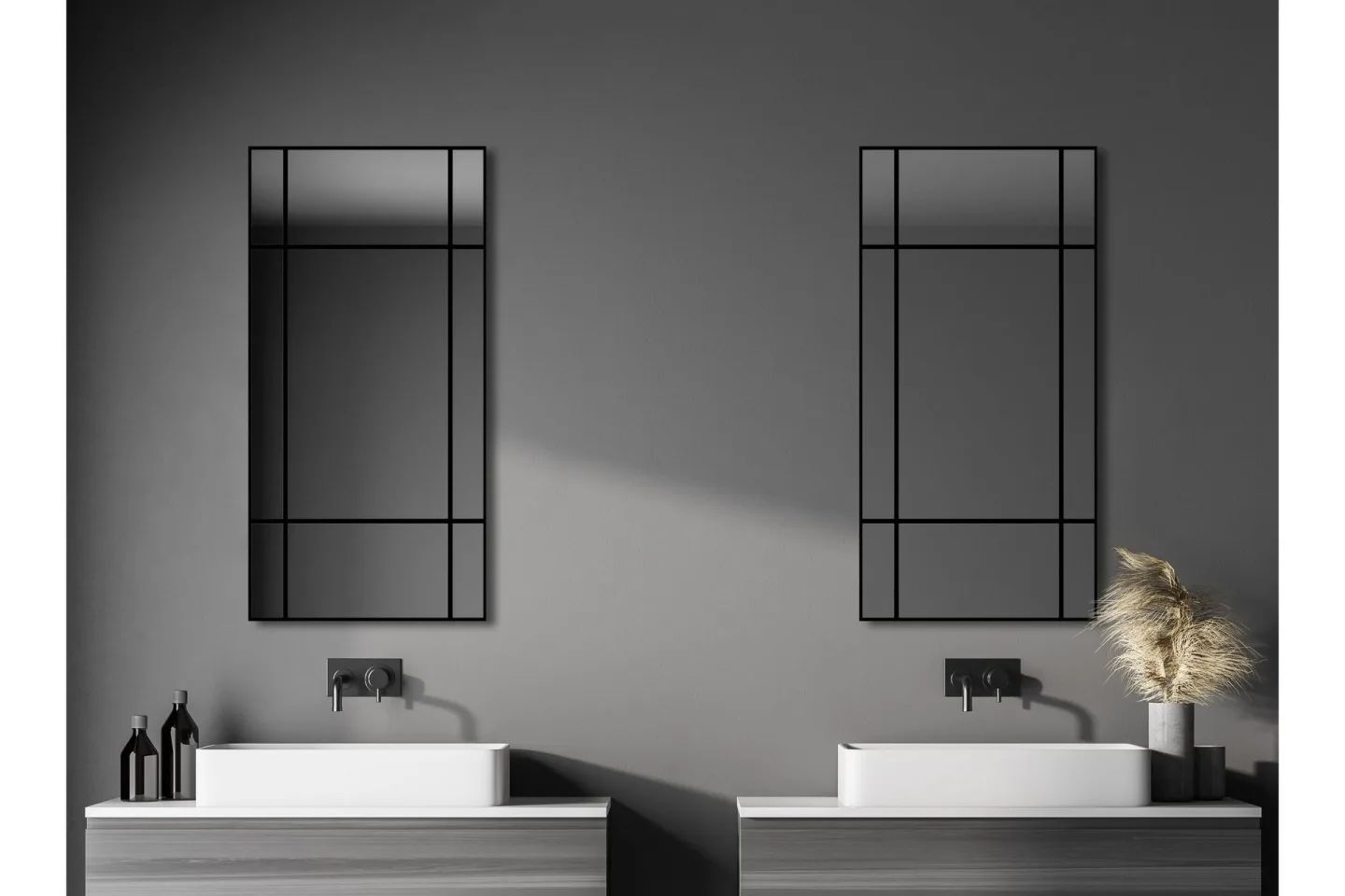 Lannabruk Spegel 60x120 cm - Svart
