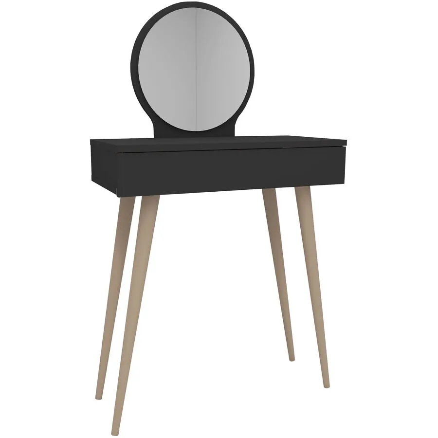 Schminktisch Uyumak - Farbe: anthrazit - Material: Melamin