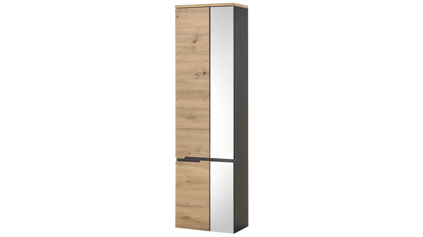 Bad Hochschrank Artisan Eiche - grau 176 cm - MEMPHIS