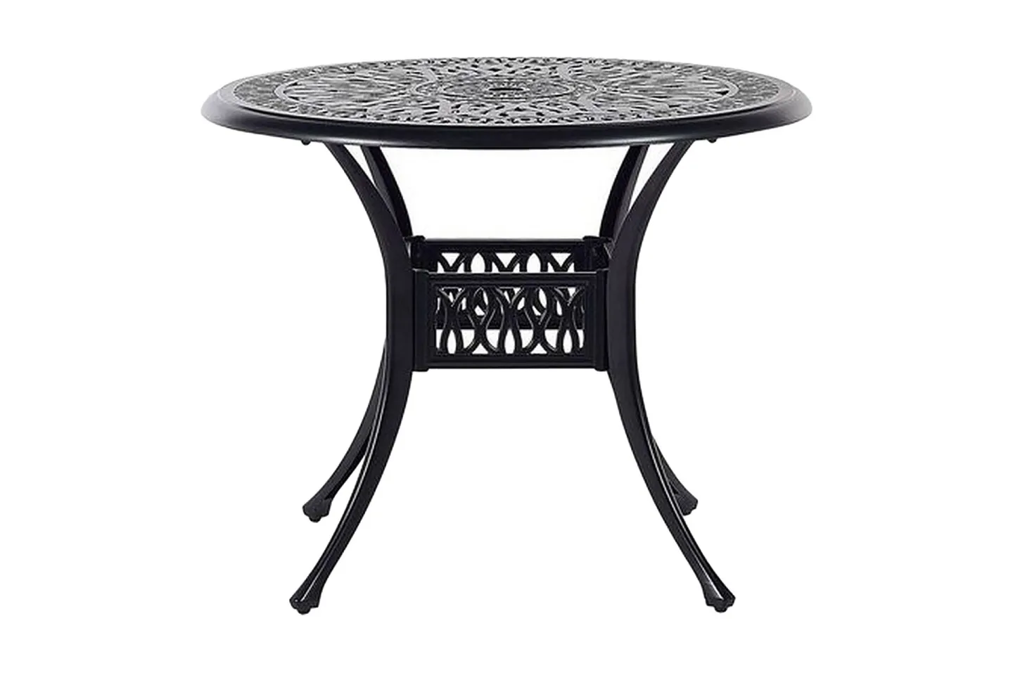 Trädgårdsbord rund 90 cm svart ANCONA - Svart