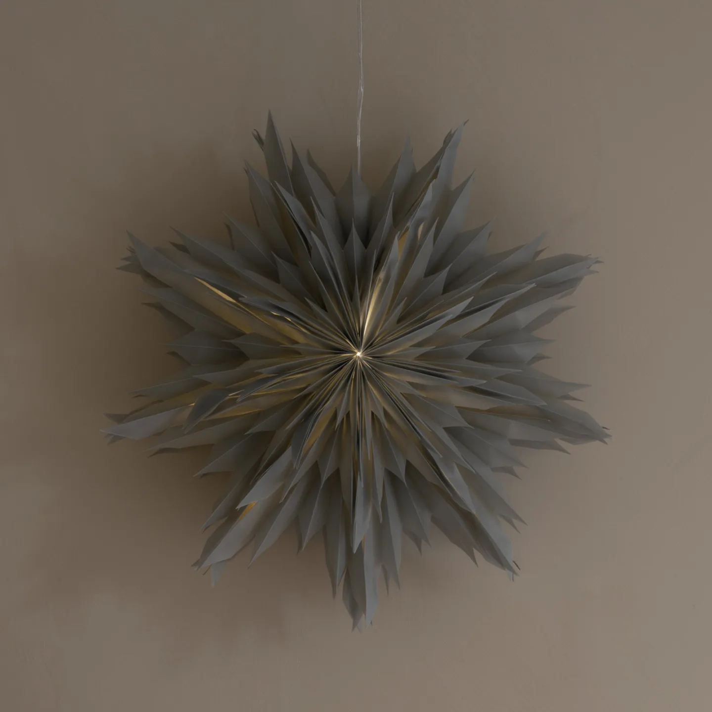 Oslo Papierstern, grau, Ø 60 cm, Papier - Watt & Veke - Wohnzimmer - Design - Papier / Karton - Blume