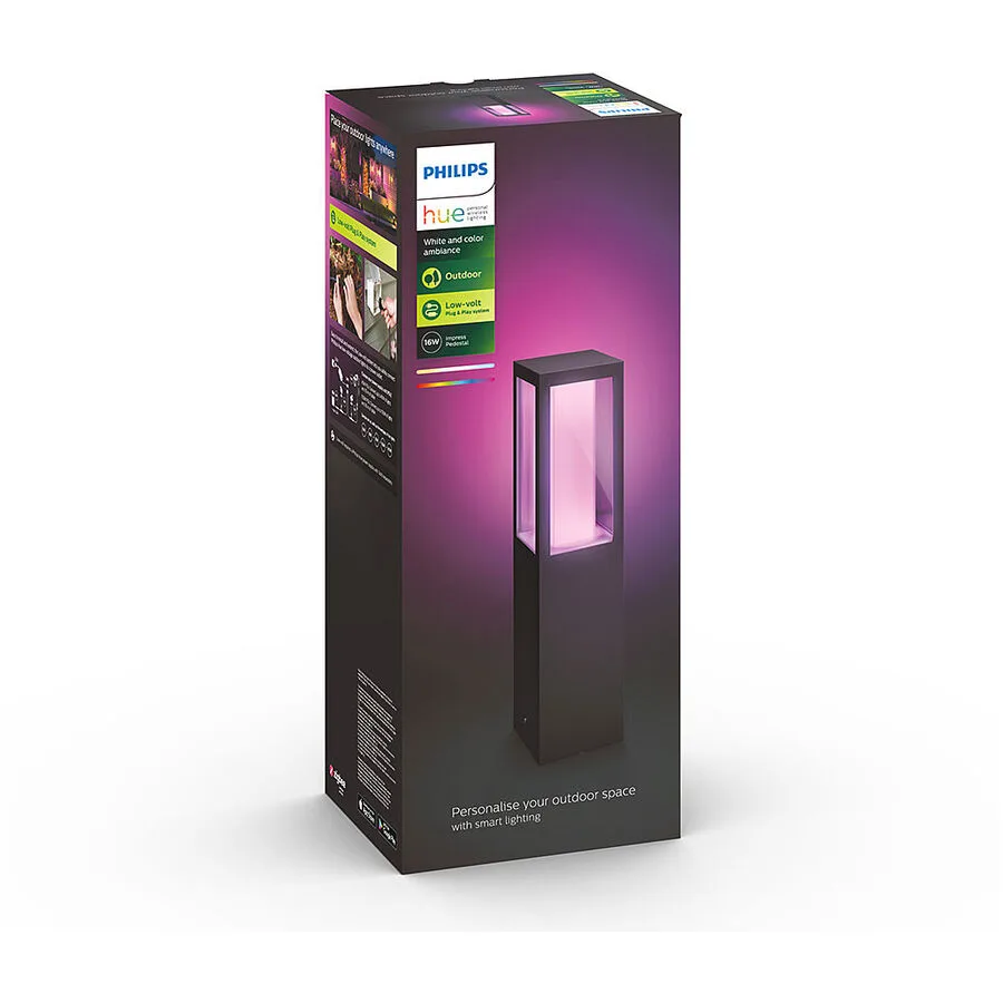 Aussenlampe Philips Hue Schwarz 10 cm 40 mm - LED - Lichtfarbe: Warmweiss - Kaltes Tagesweiss - LED Energiesparlampen