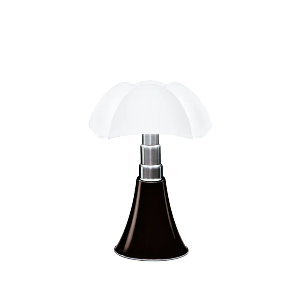 Martinelli Lucé Pipistrello Medium bordslampa mörkbrun-vit skärm