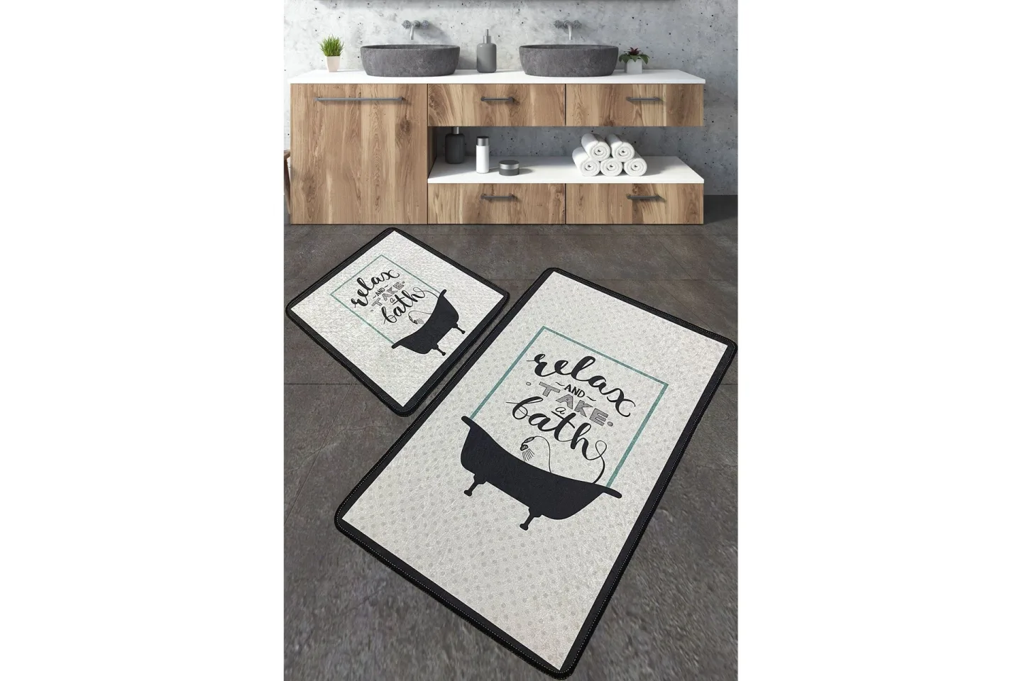 Nikhat Badrumsmatta 60x100 cm Rektangulär - Flerfärgad