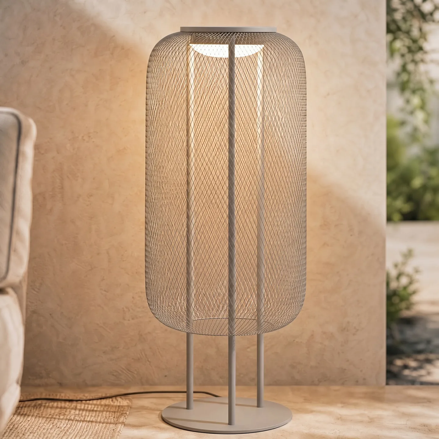 Korvyn LED-Außenstehleuchte, steingrau, Höhe 80cm, IP44 - Lucande - Design - Metall - Einflammig