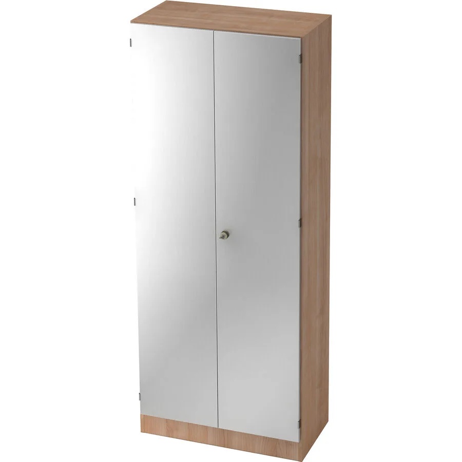 Garderobenschrank Office silber Holzwerkstoff B 80 T 42 cm H 200.4 cm