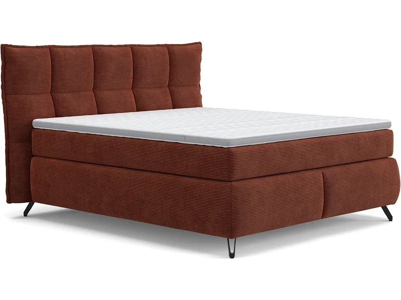 Boxspringbett SWISS HOME STYLE AGATA terrakotta 160x200cm flexibel