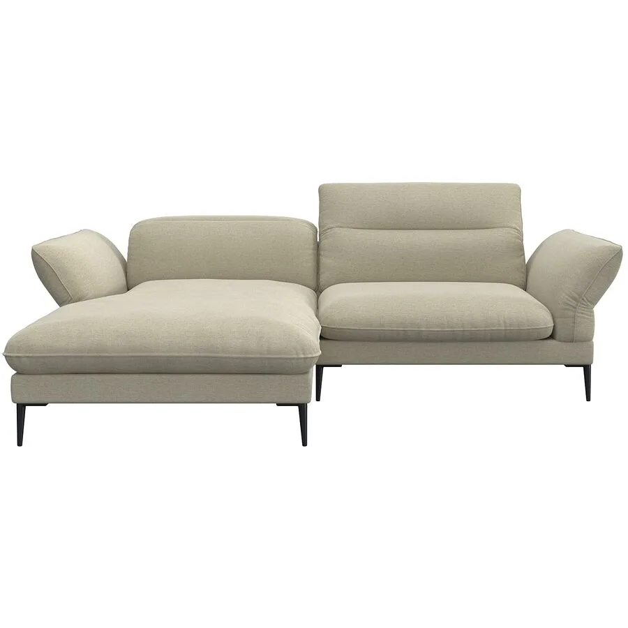 Ecksofa Tiara Links Stoff beige B 241 T 88 cm