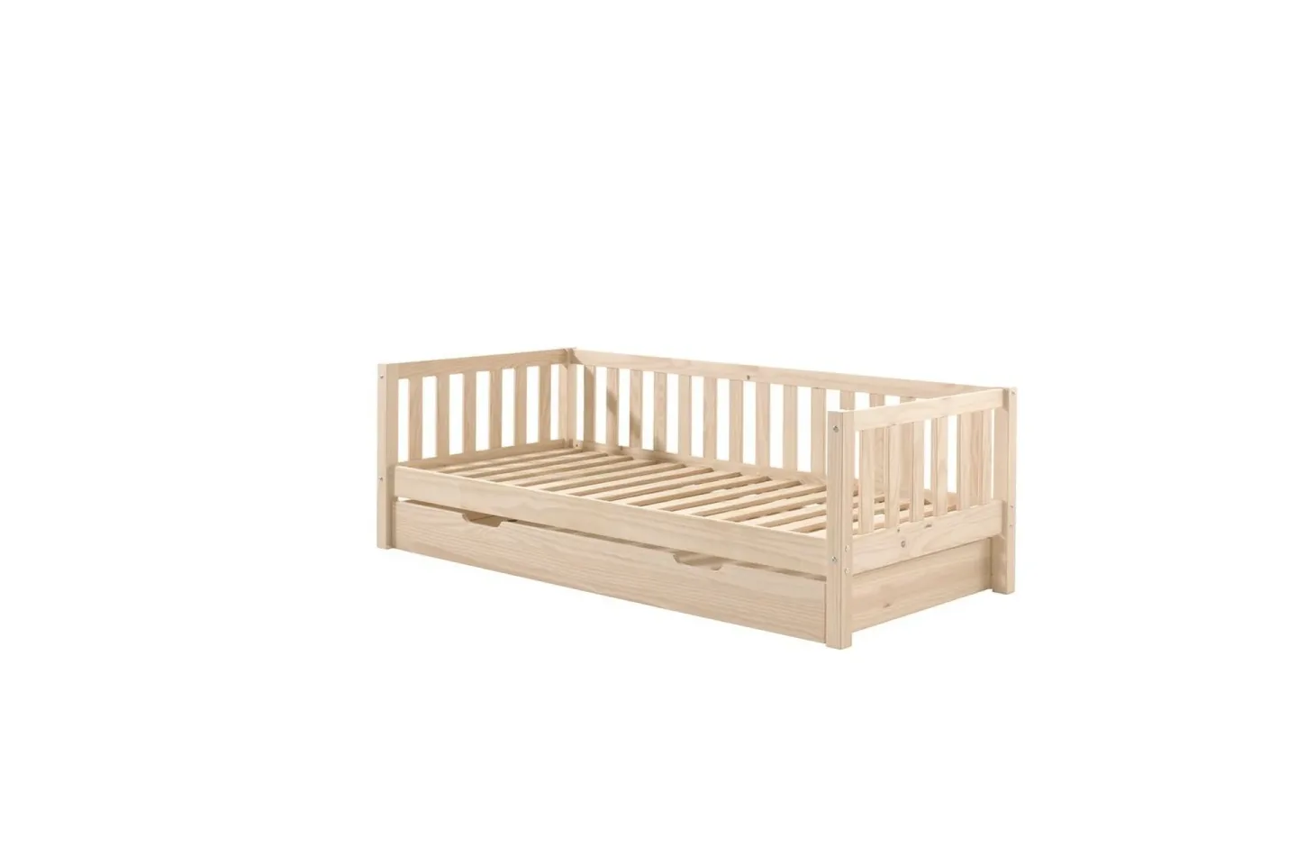 Säng Fritz med 1 Låda Naturlig - Naturlig