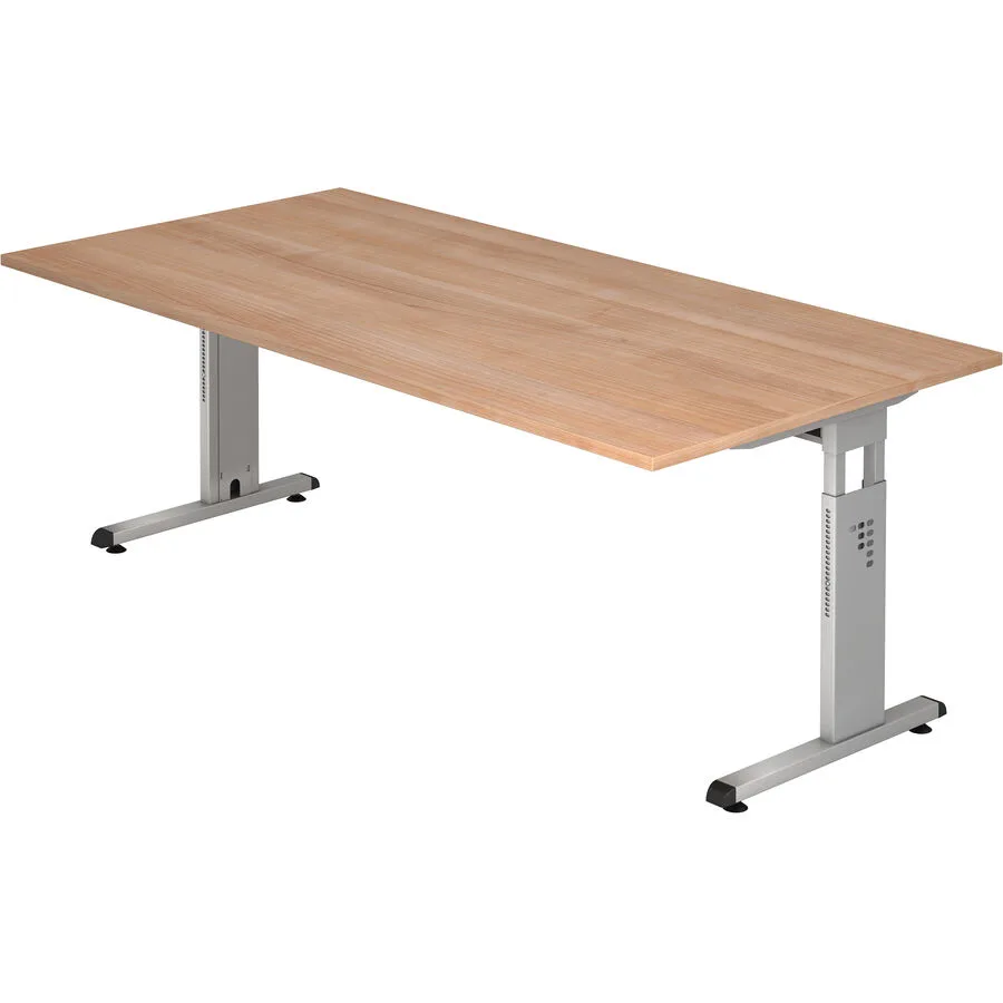 Schreibtisch Office nussbaum Holzwerkstoff B 200 T 100 cm