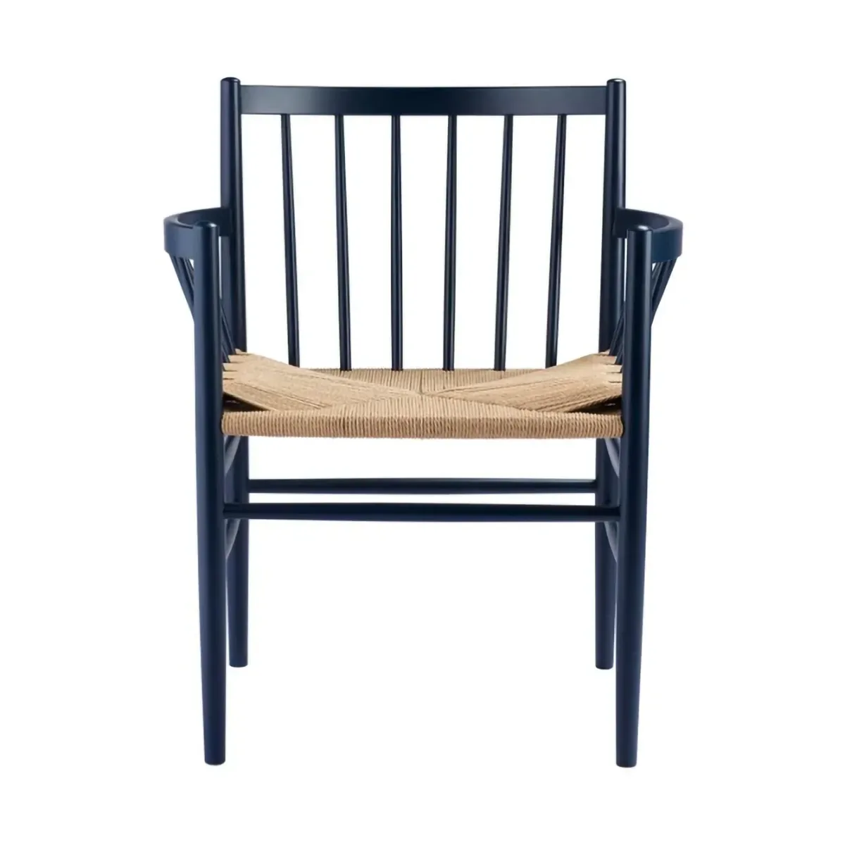 FDB Møbler J81 karmstol Steel blue beech-paper cord