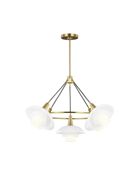 Rossie Chandelier Brass