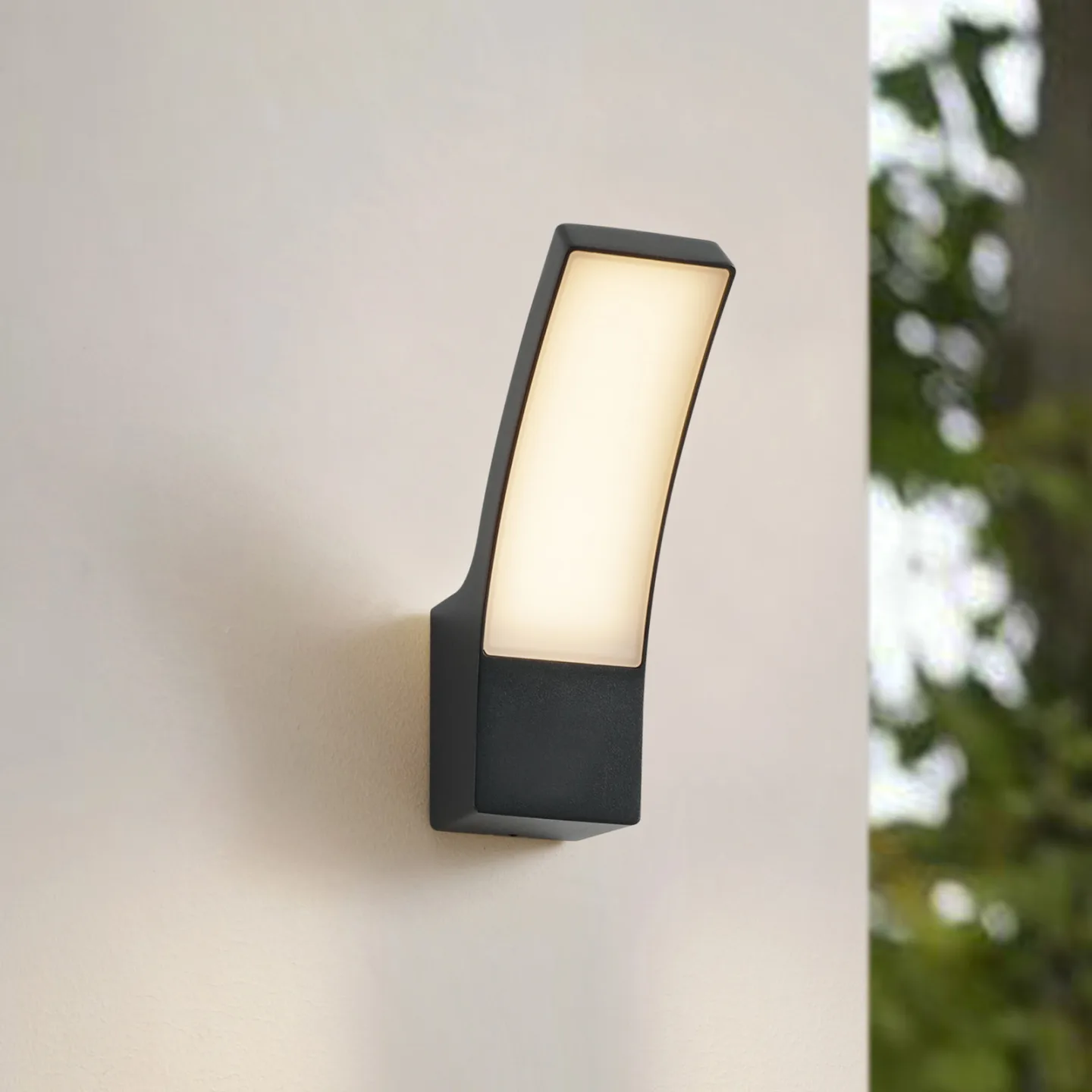 Ilvita Außenwandleuchte Anthracite - Lindby - Balkon - Modern - Aluminium - Einflammig
