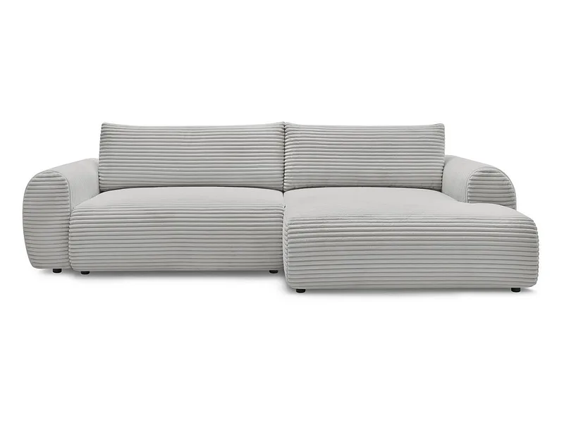 Ecksofa BOBOCHIC LUCIEN Cord-Stoff hellgrau