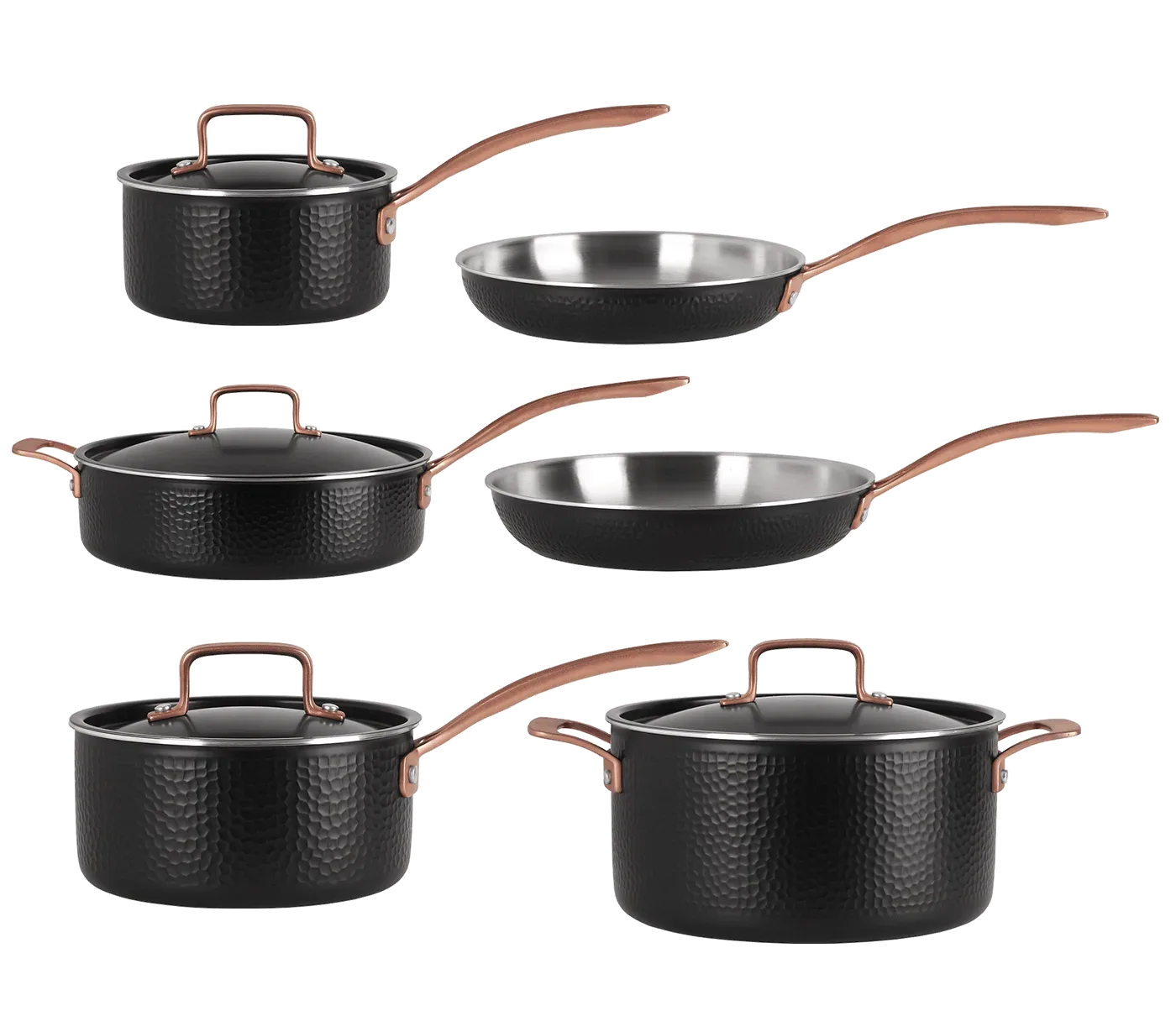 Kochgeschirr-Set 6-teilig - Schwarz