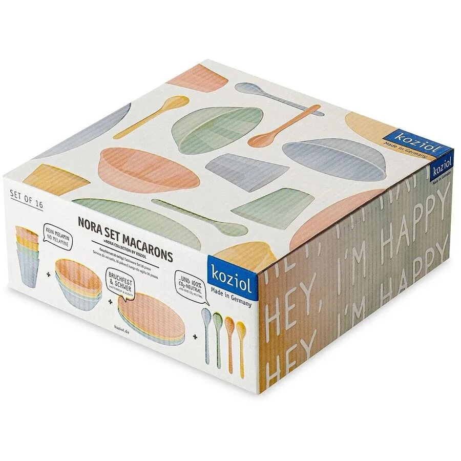Geschirr-Set Koziol Mehrfarbig Kunststoff D 20.5 cm 16-tlg