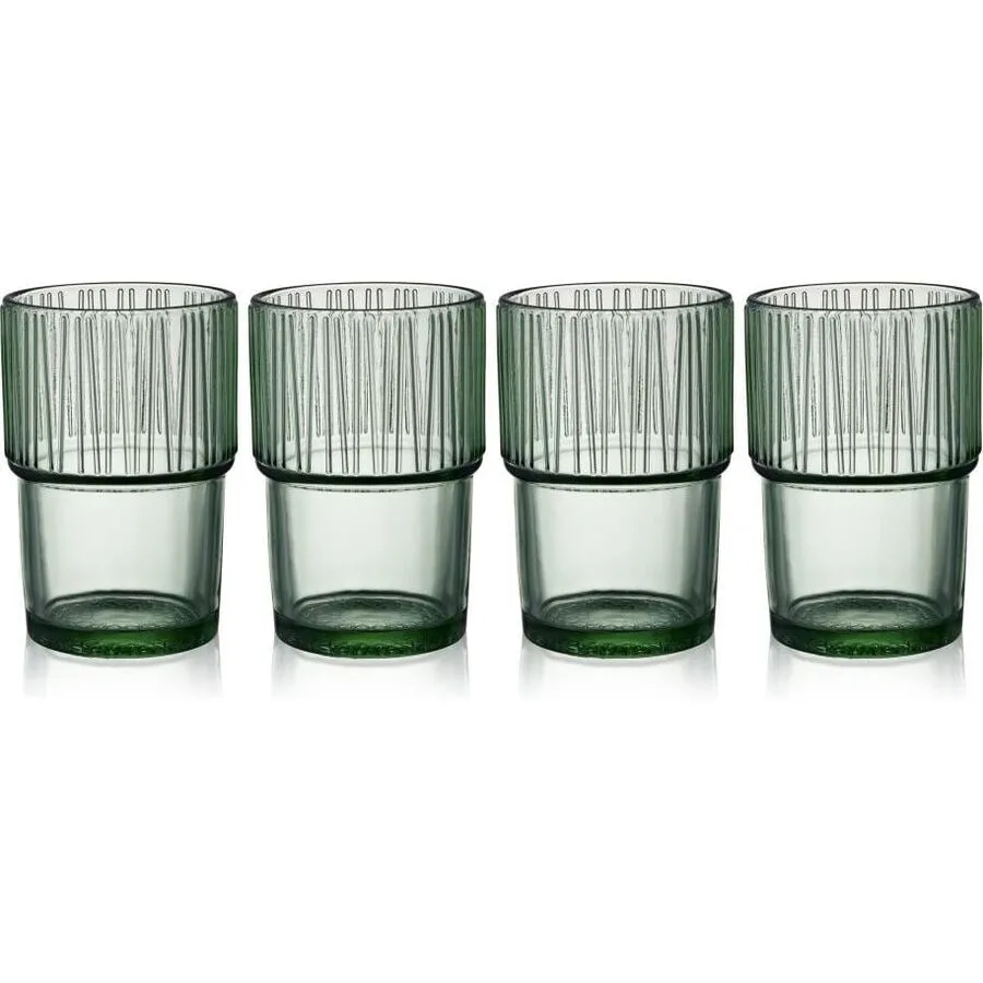 Kaffeebecher-Set BITZ Grün Glas 380 ml