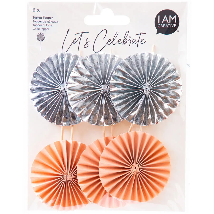 Girlande I am creative lachs/silber Papier