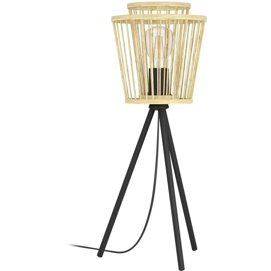 Eglo Tischlampe Hykeham Schwarz Stahl 21 cm 57 cm