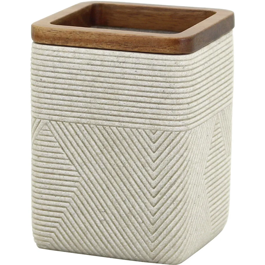 Zahnbecher Carina sand Polyresin B 7.9 cm H 10.5 cm
