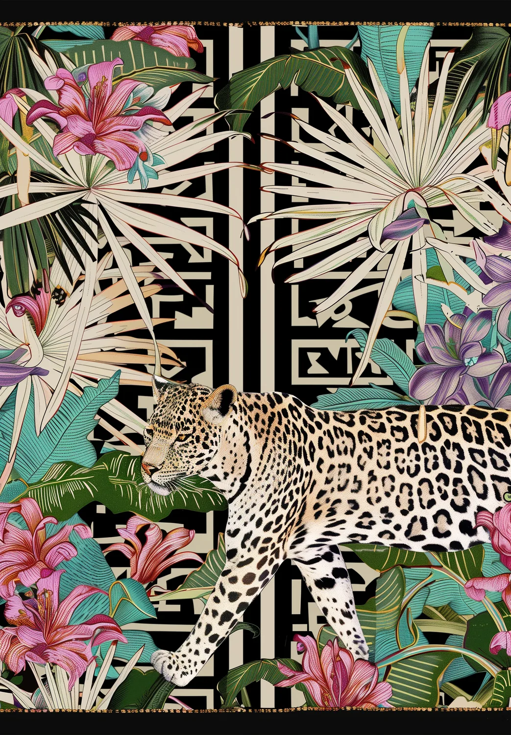 Wilton-teppe - Panthera (flerfarget) (Størrelse: 160 x 230 cm)