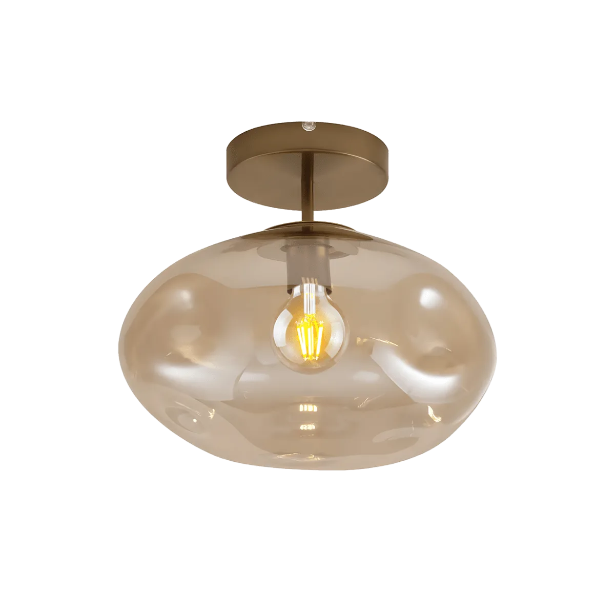 Nordic Lighting - Iformo Ø35 - Takplafond - Borstad mässing/amber