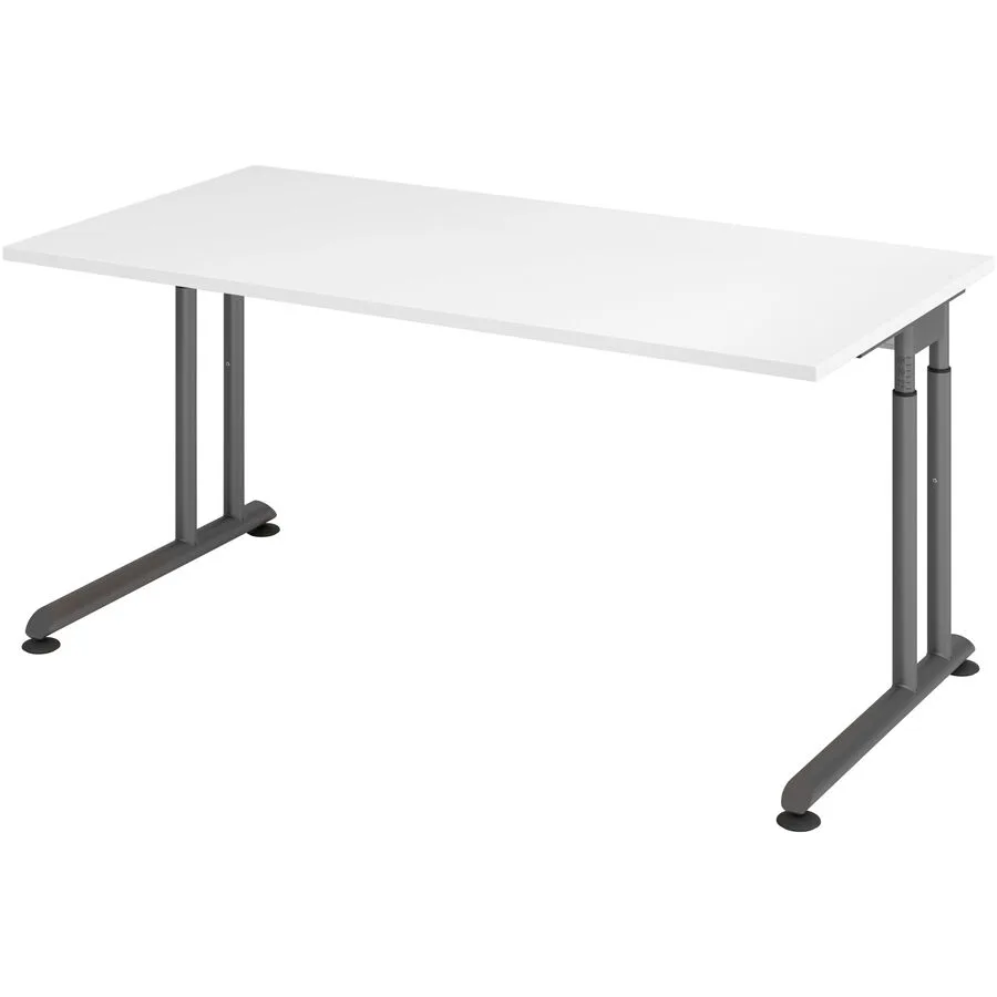 Schreibtisch Office Weiss Holz 160 cm - Material: Holzwerkstoff