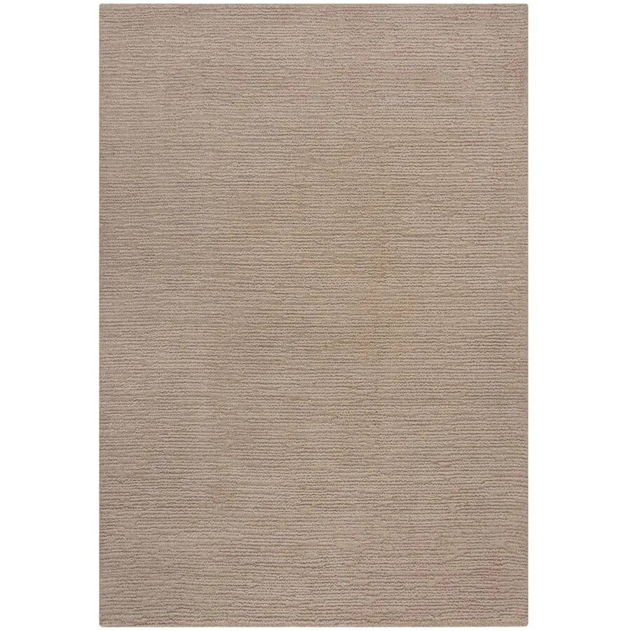 Teppich Vonji natur Einfarbig Wolle 160 x 230 cm