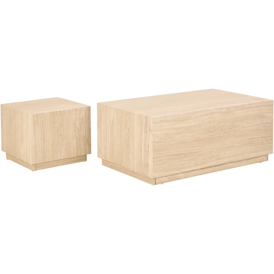 Salontisch Dice hellbraun MDF B 100 T 60 cm