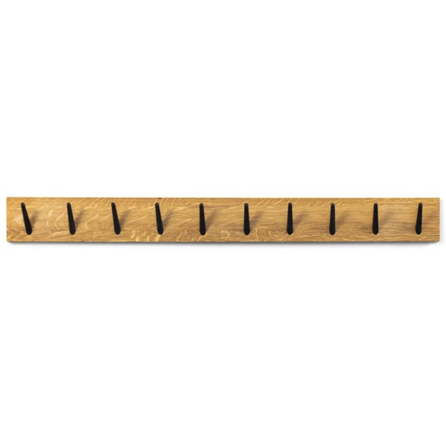 Spinder Design Garderobenleiste Skadi Eiche Stahl/Eiche H 10 cm