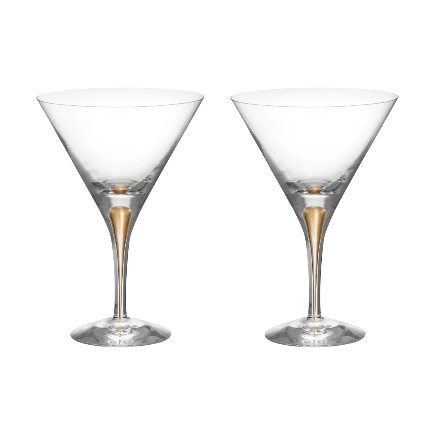 Orrefors Intermezzo Martiniglas 25 cl 2er-Pack Gold
