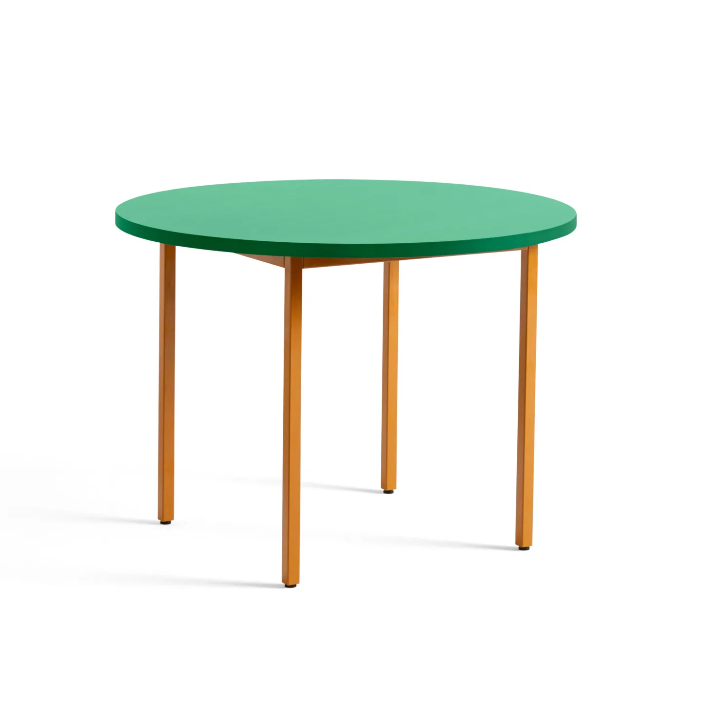 HAY - Two-Colour Table Round 105 Green Mint / Ochre - Matbord - Muller Van Severen - Grön,Brun - Metall