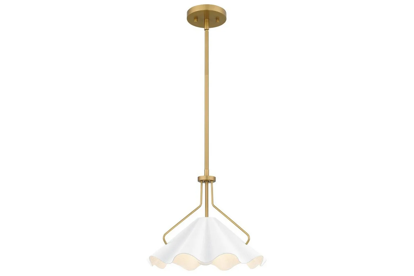 Mejia Quoizel Taklampa - Brass||White