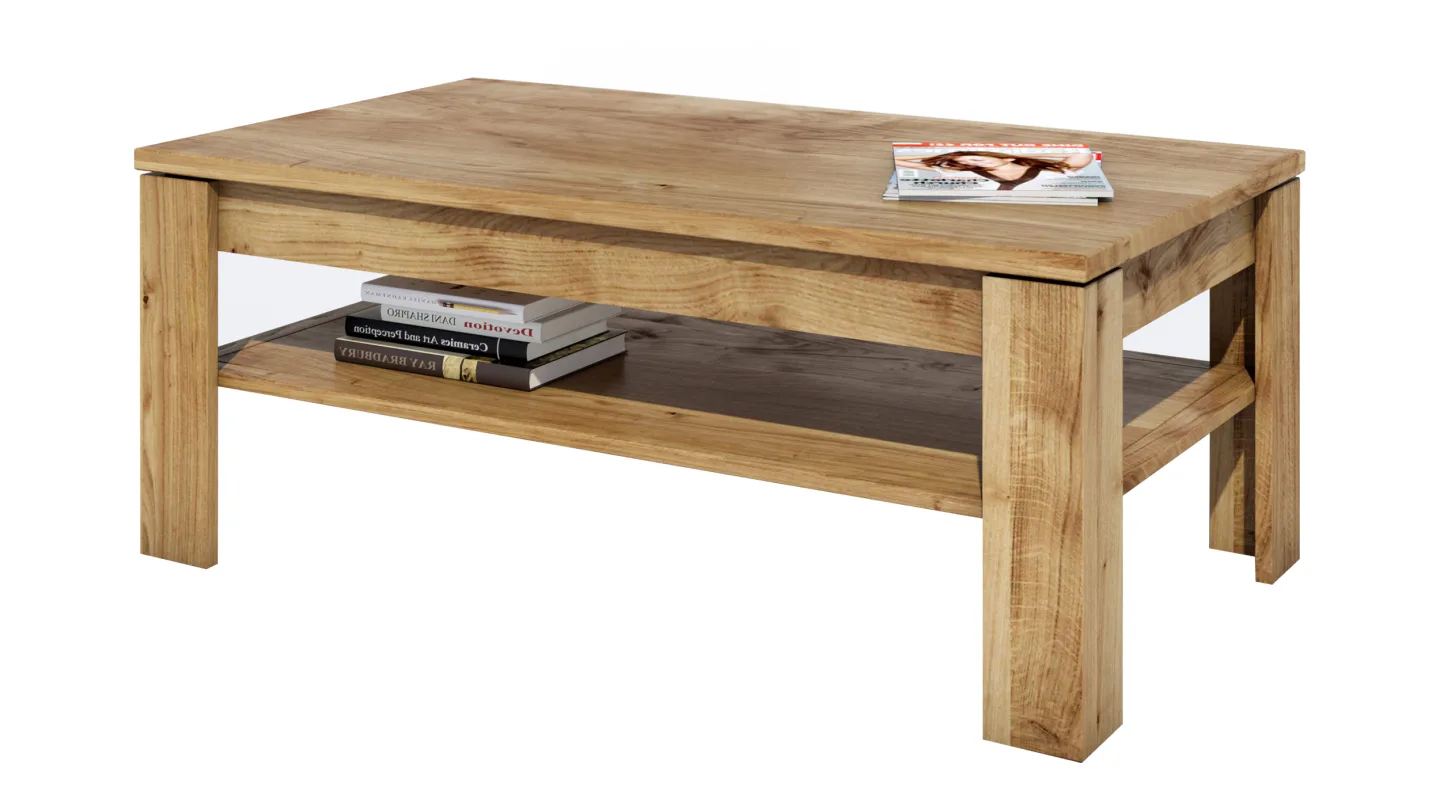 Couchtisch Wildeiche massiv geölt 110 x 65 cm - FREYJA