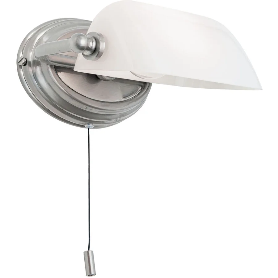 Briamond Wandlampe Harvard Weiss Glas/Messing 20 cm 9 cm - Farbe: opal weiss satiniert - Material: Messing/Glas